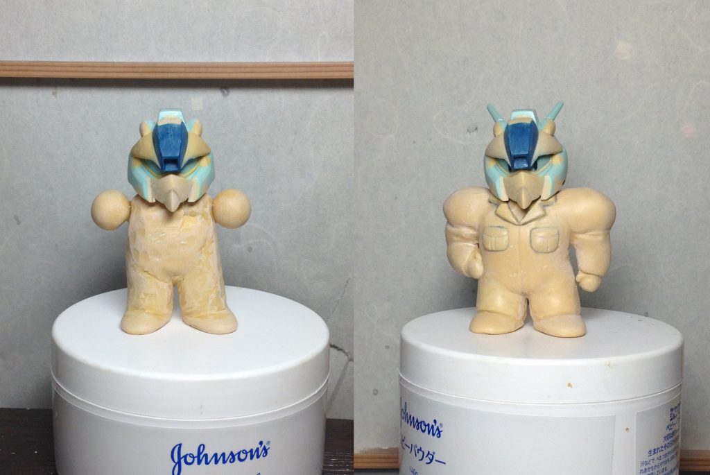 シワ少なめでピッチリしたツナギ風に