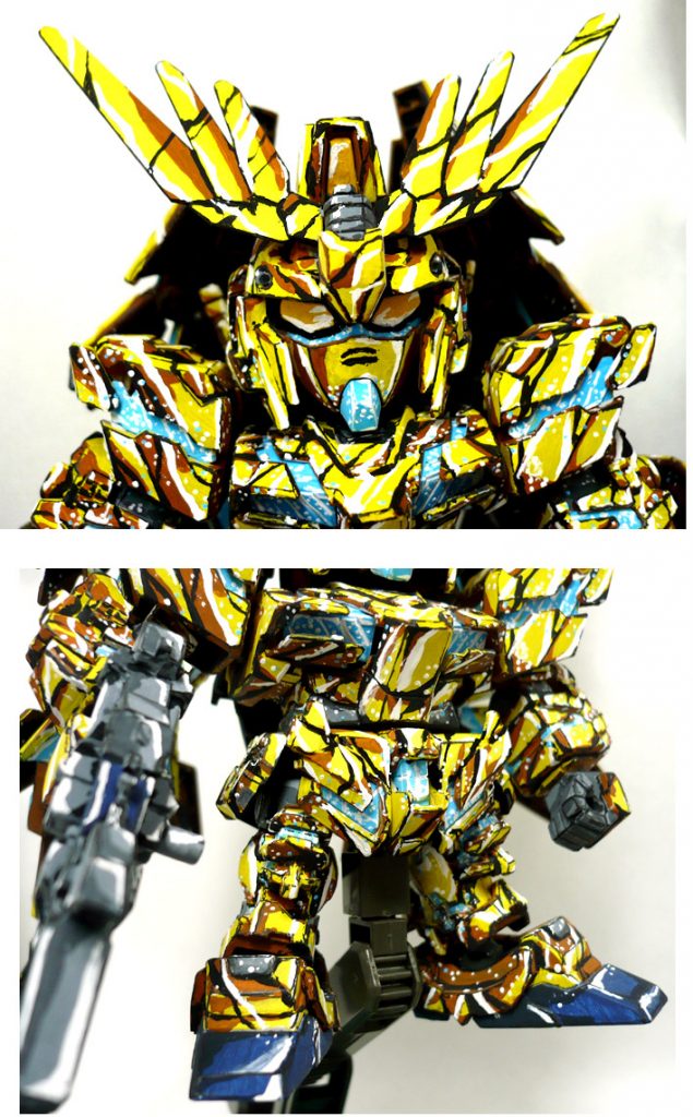 SDフェネクス イラスト風塗装 ナラティブ仕様–9枚目/制作者:リューノ