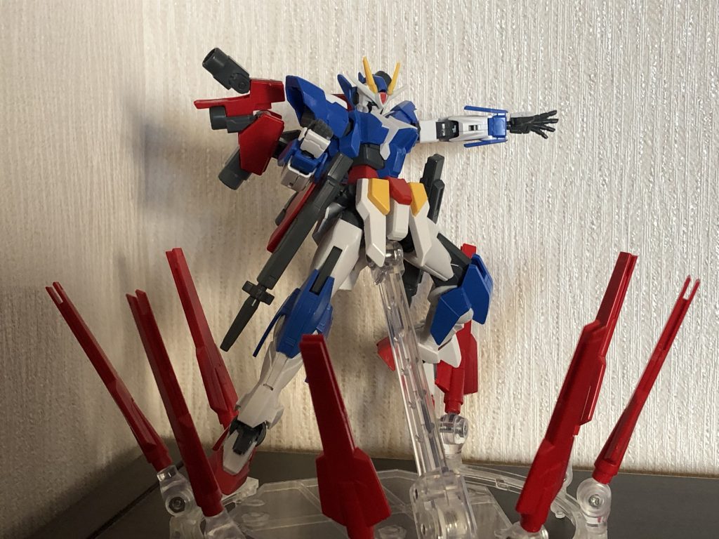 Cファンネルのスタンドを使ってダブルオークアンタのソードビット展開シーンを再現