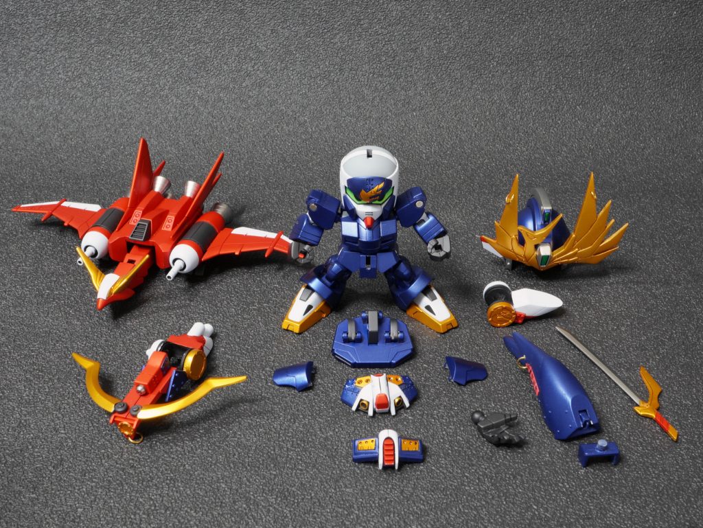 パーツ一覧。
素体は號斗丸をかなり活かしているのがわかるかと思います。