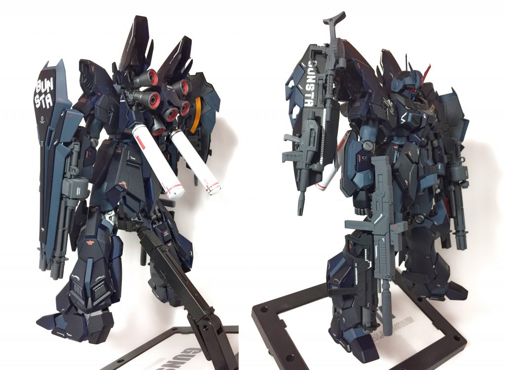 それは、
ガンダムであってガンダムではない
ザクであってザクではない
GMであってGMではない
連邦とジオンの特徴を持つシナンジュ・スタインをベースに作られており中庸性が見て取れる。
アナハイム製MSのパーツで構成されている為アナハイムのロゴマークがあるがアナハイム製かどうかは定かではない…
**(GUNSTAの管理者たるもの連邦やジオンに寄らず中庸性であるべきだろうと考え、どちらの特徴も盛り込みました)**