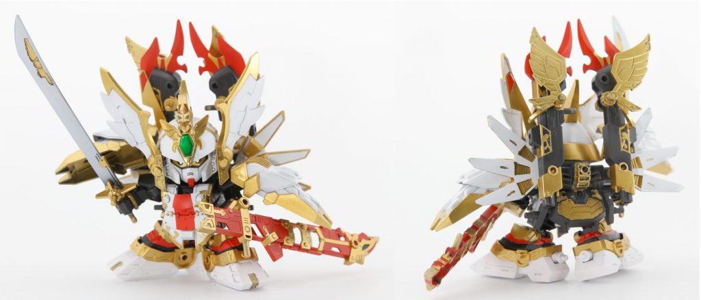 *真・烈火頑駄無大将軍*
烈火武者が八紘の陣によりパワーアップし、斎胡の鳳凰結晶により真の大将軍に。
本体をマスキング塗装で仕上げました。