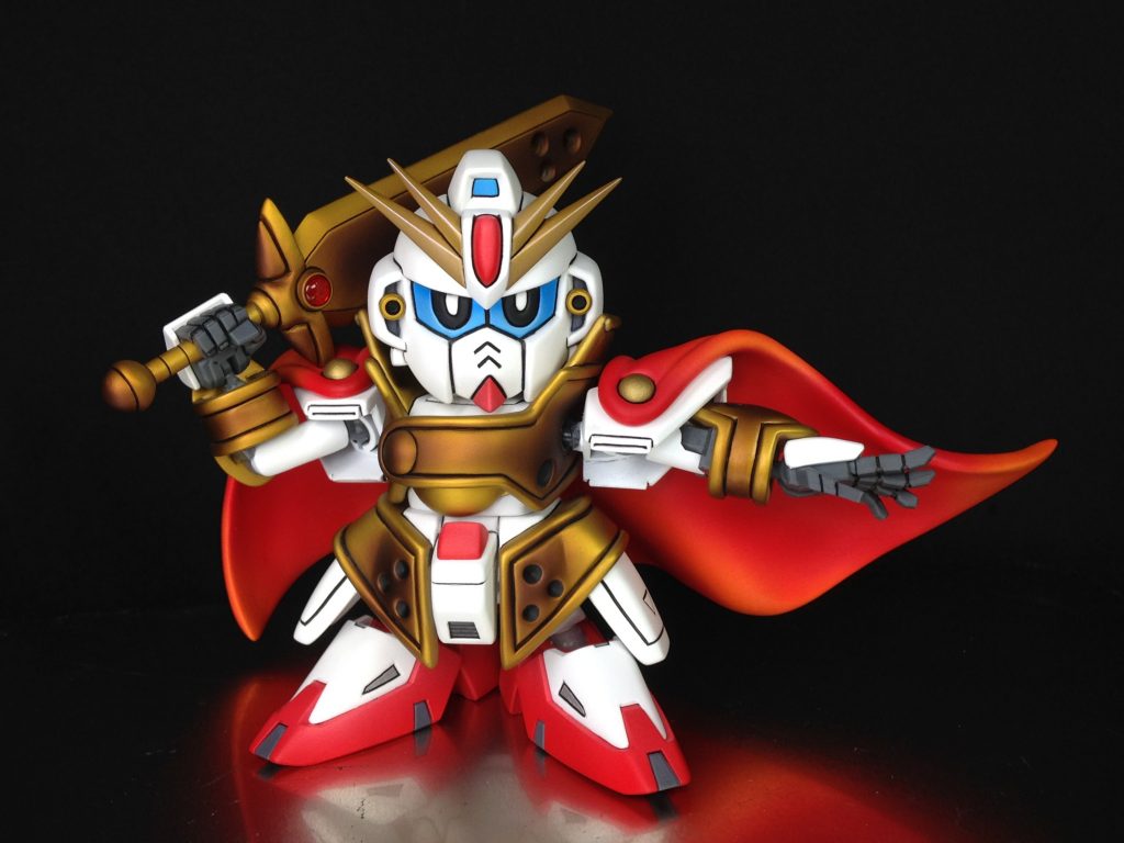 鎧武具の銅色部はキャンディ塗装の重ね塗りで色味の強弱を