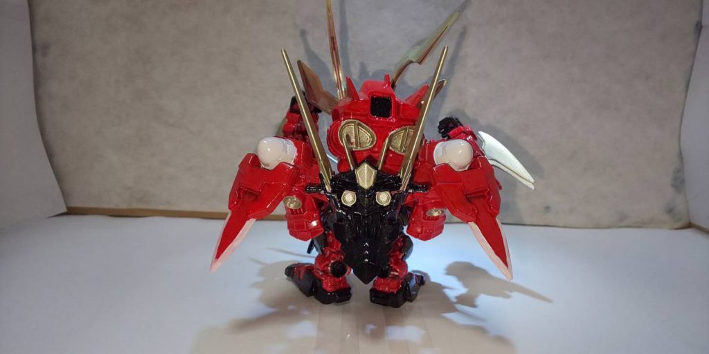 後ろ姿
ダブルオーのバックパックをミキシングしました