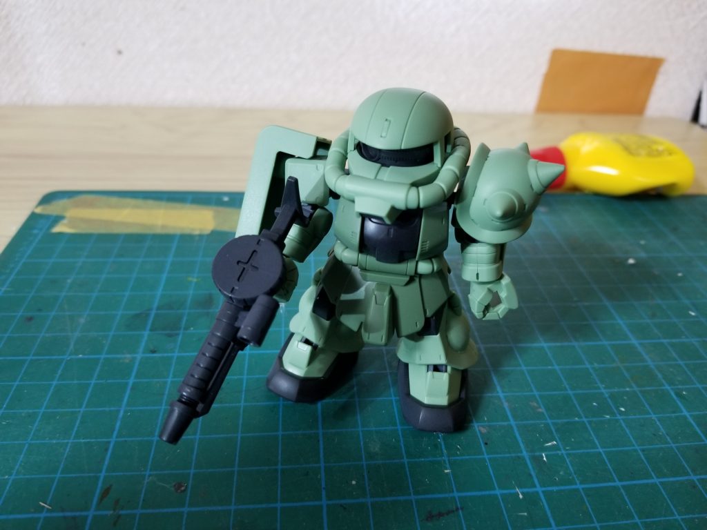 つや消し後の状態。合わせ目処理以外はほとんど無加工です。