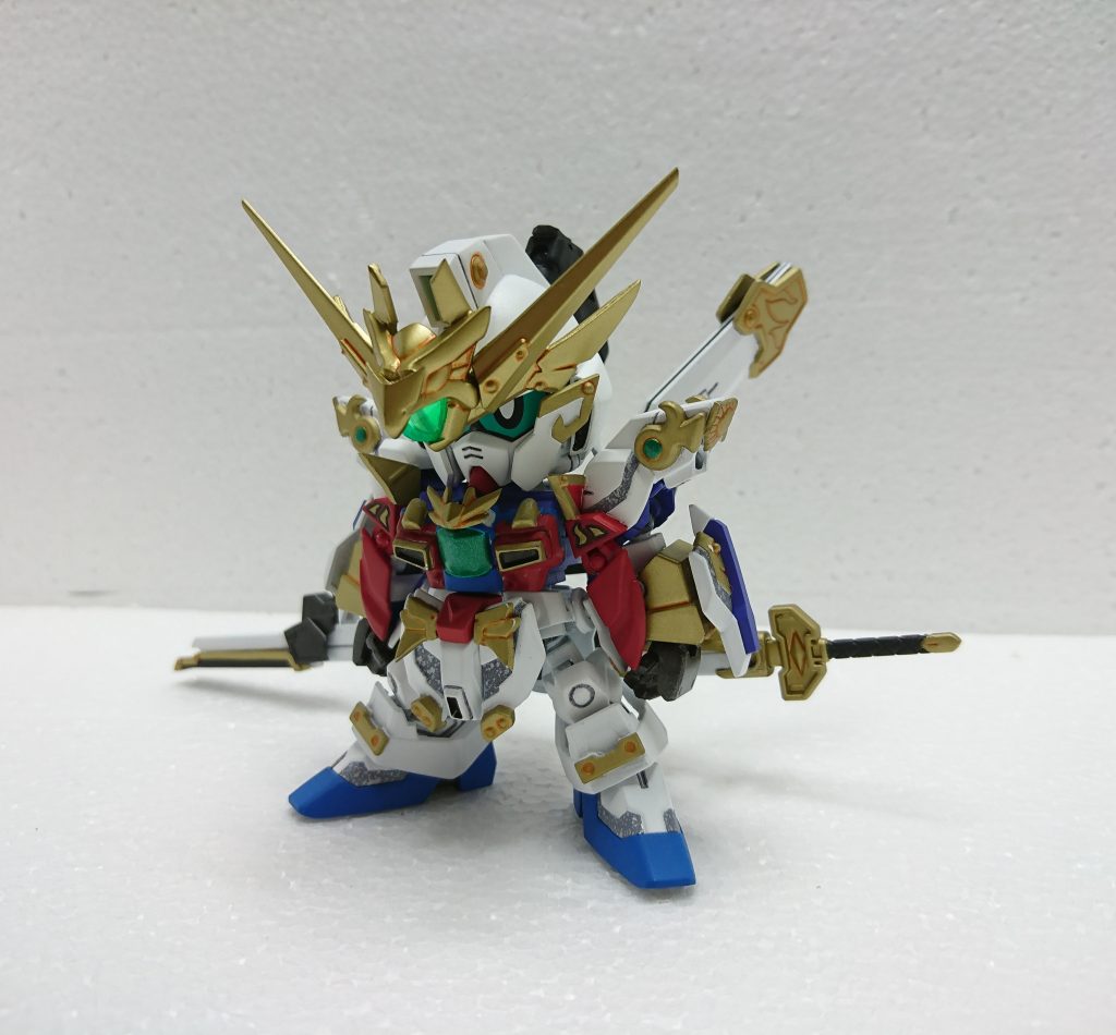 素体にLGBB武者頑駄無、それにゴッド丸やHGガンダムX魔王、ジャンクパーツで制作しました。烈空頑駄無と佐々木小次郎を裏モチーフにしています。