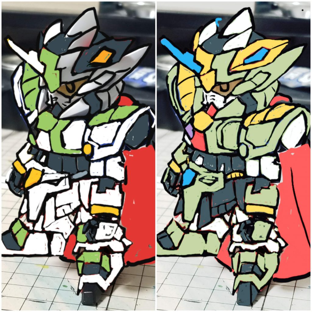 最近配色を決める時にスマホで色塗りしてます。緑を多めにするか最後まで悩みました。