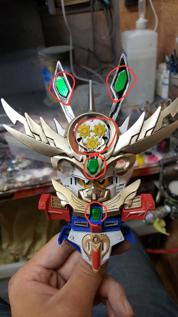 途中まではシールでいくつもりだった部分(´ω`)
なんかいけそうな気がしたんで塗ってみましたが、正解でした(´ω`)