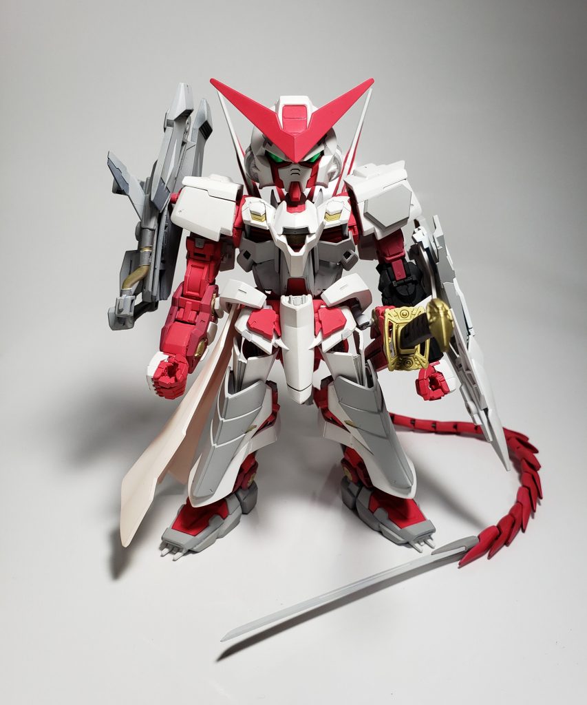 ガンダムアストレイ・アッシュ(龍装状態)

マスダイバーの実力が上級者レベルであると判断した場合に限り、追加装甲を呼び寄せてフルアーマー形態になります。