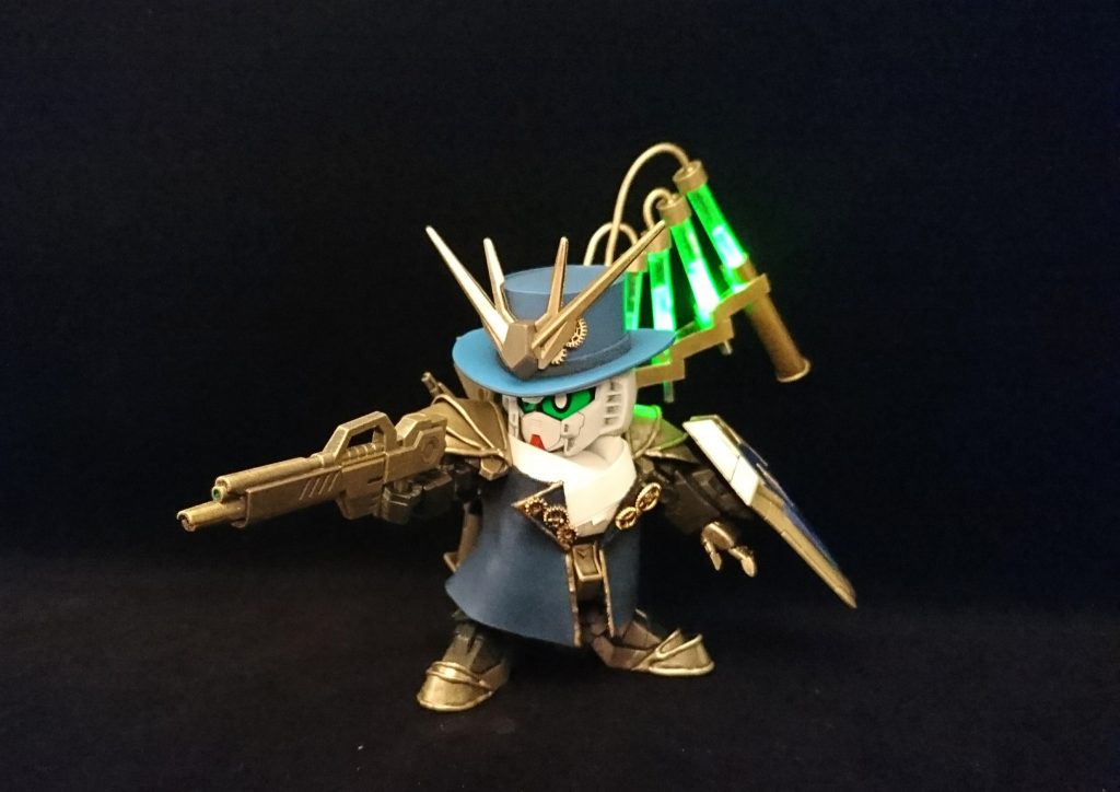 ライフル構え。射撃戦もお手の物。