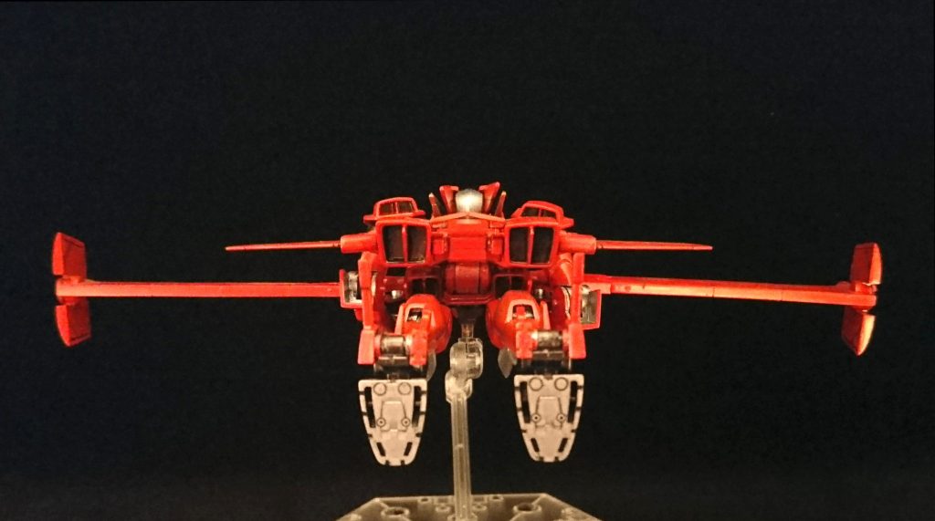 バックショット。
使用カラーはシルバー、黒鉄色、モンザレッド。重厚感のある色合いを目指しました。