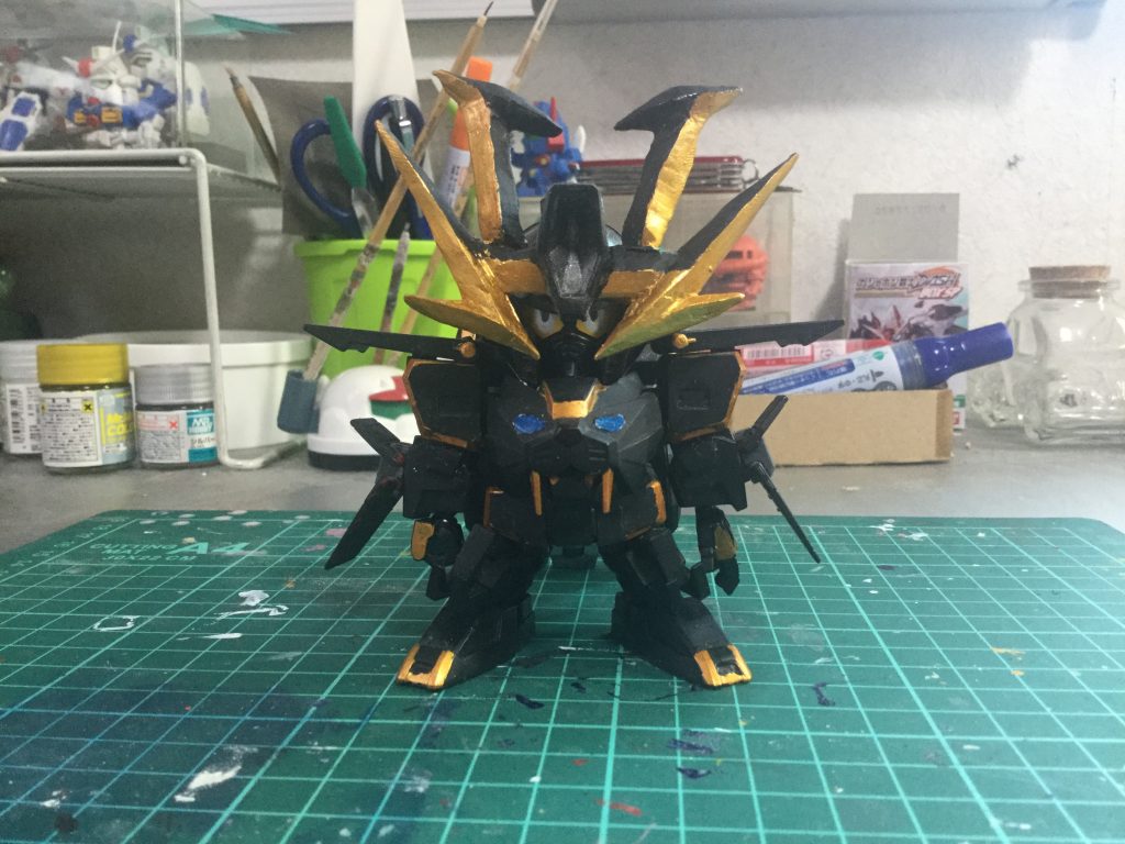 武者ガンダムをそのまま使っているところもあるのでそれっぽくですがいい感じにできたと思っています。