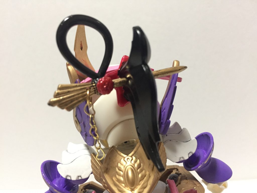 ポニテっぽく。簪も作って華やかに。