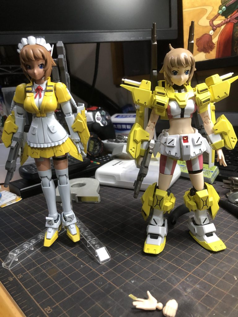 しばらく前に作ったガングロふみなと並べて