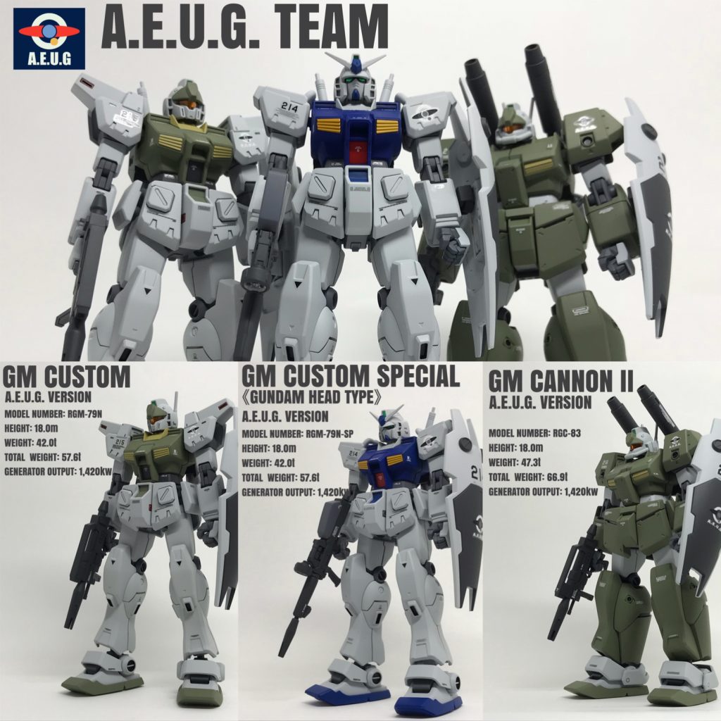 6番手はエゥーゴ小隊、ジムカスと
キャノンⅡの混成チームです。
5番手のチームと対で作成したものです。