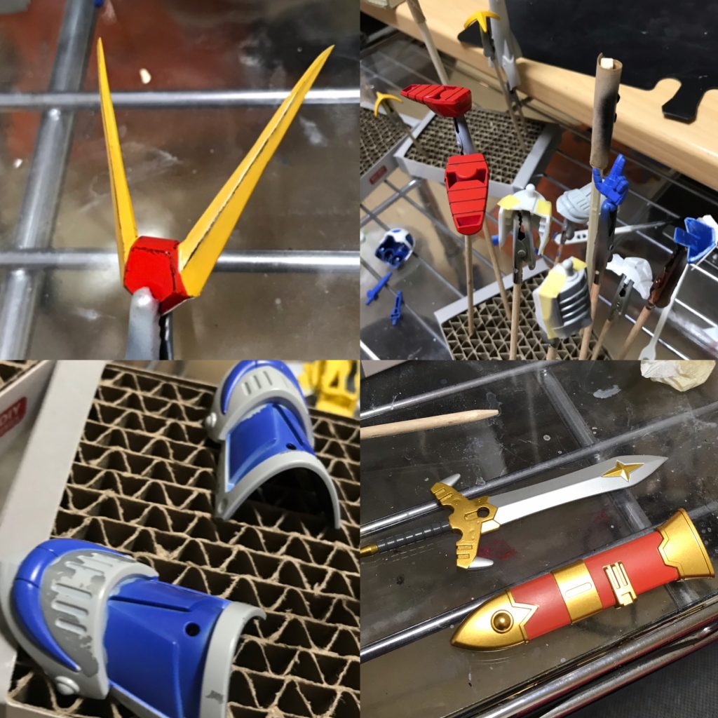 塗装写真。SDなんでとにかく塗り分けが大変でしたが、妥協せず頑張りました。