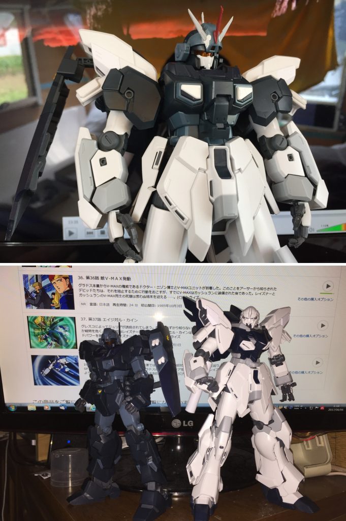 というワケでGUNSTAユニコーンコンテストの優勝賞品であるシナンジュ・スタインをビルドしてみました。
当時は初優勝と賞品を頂いた嬉しさをGUNSTAの運営や管理を日々頑張っておられる管理人サンにお返ししたい!という想いからスタートしました。
・そーいえば管理人サン、ジェスタが好きと言っていたからシナンジュ・スタインをジェスタカラーに塗装しよう
↓
・シナンジュ・スタイン+ジェスタ=「シナンジュ・ジェスタイン」だー!!
↓
・ん?ジェスタイン?…スタイン?…スタ…ガンスタ!?シナンジュ・ガンスタインだぁぁあ!!
というダジャレからこんな形になりました(笑)
GUNSTAカラーは濃紺と白ですが管理人サンのジェスタ好きを汲み取りジェスタなカラーにしています。一応濃紺部分はジェスタより濃くしてGUNSTAブルーになっています😉
初のMGビルドで苦戦しました。接続部分がスタインとジェスタ違いすぎて凸同士やんけー!!と叫んだ記憶が(笑)