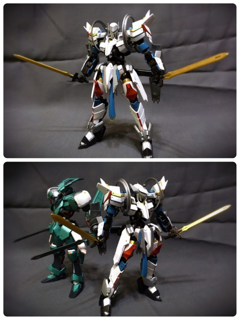 背部のヴァルキュリアシールドにはヴァルキュリアソードを2刀装備。スクルドと同様の装備だか金色に輝く刀身はグリムゲルデを思わせる。