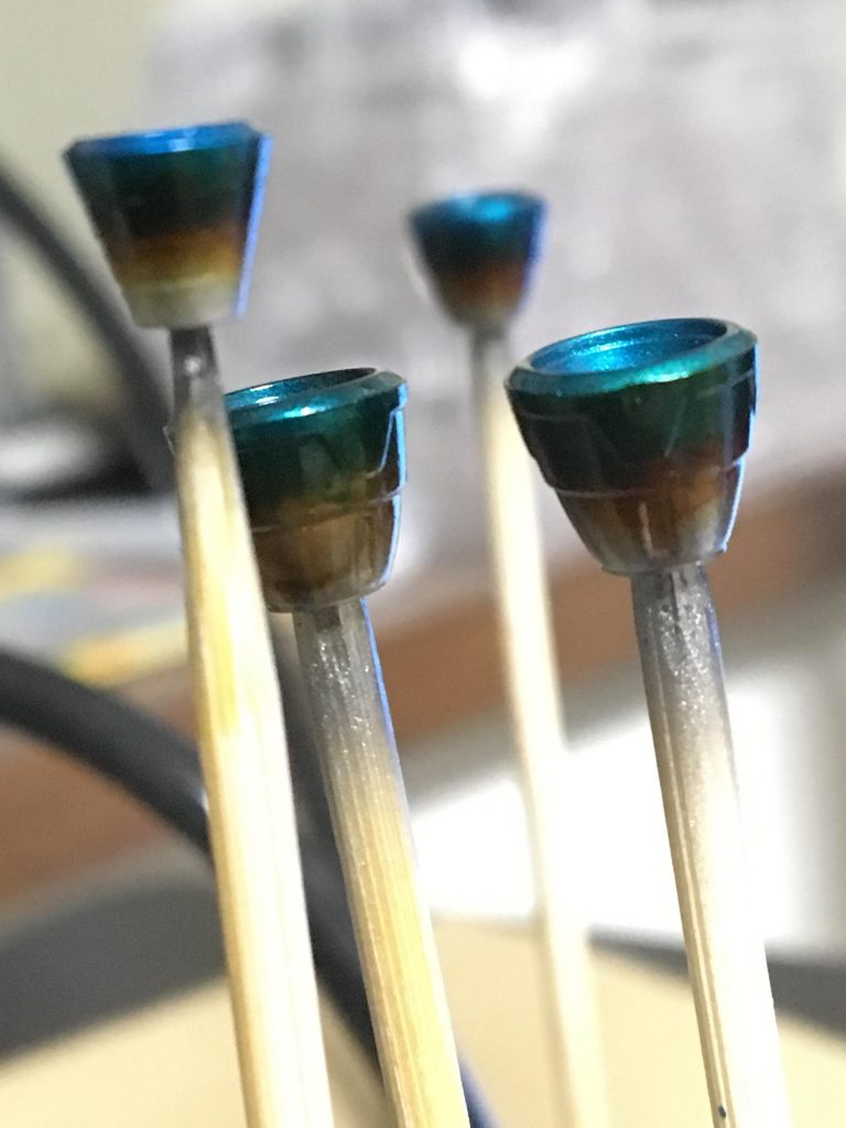 初めてのバーニアの焼け塗装。なんかこの時が1番上手く塗れた気がする、、、