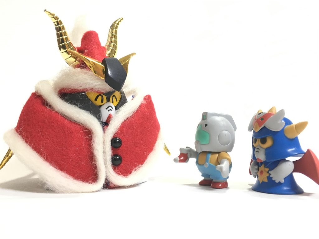 SDX付属のジムヘンソンJr.とドラゴンベビーと一緒に