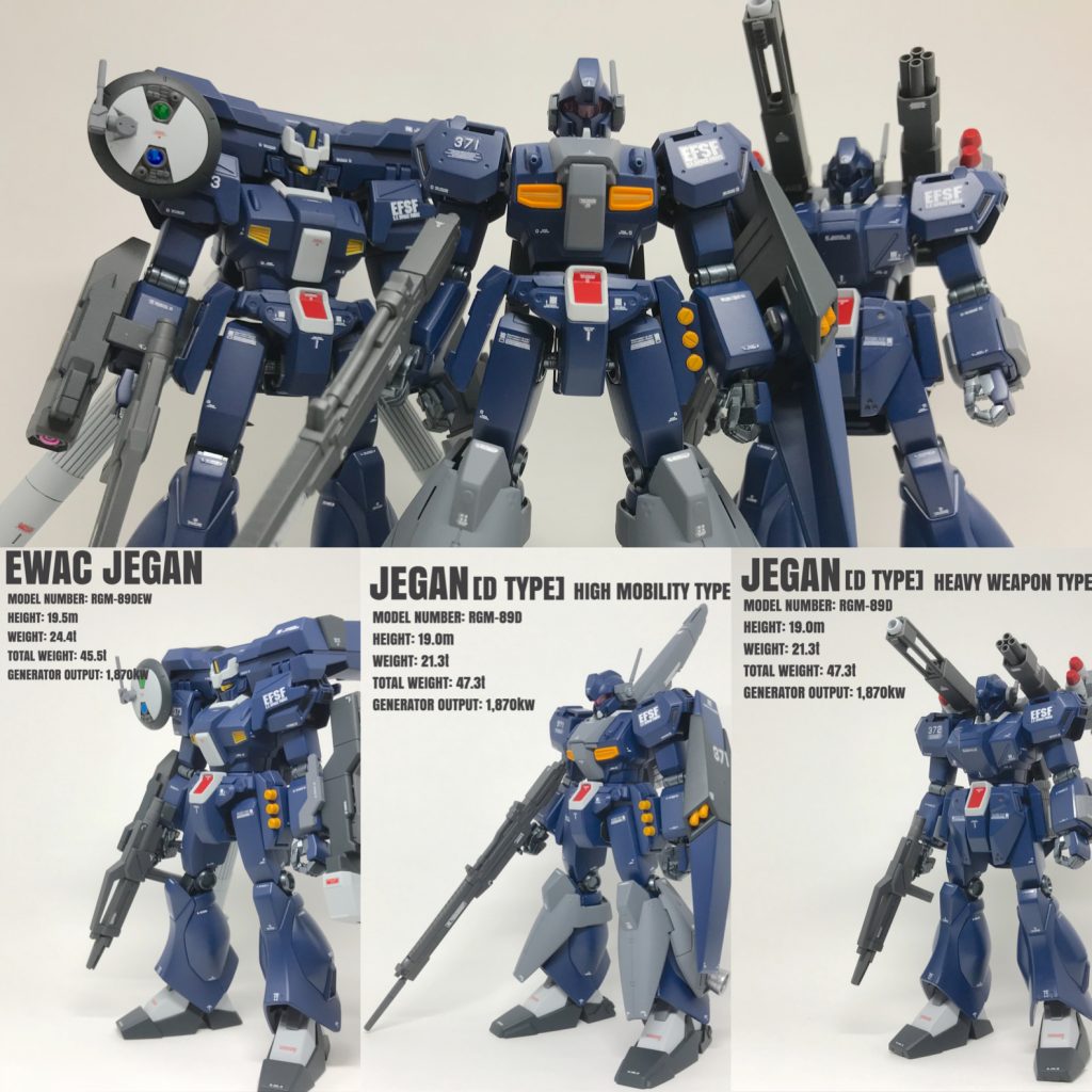 2番手はジェガン小隊です。
1番手のリゼル小隊と同じコンセプト
(三位一体)で作成したチームです。