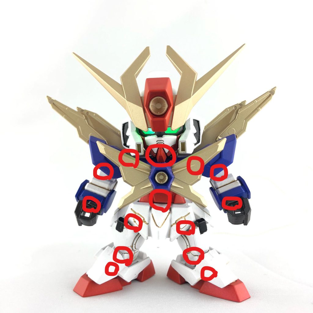 可動箇所は14箇所で、全てロール可動です。
ネオジム磁石での接続なので取り外しも出来ます。