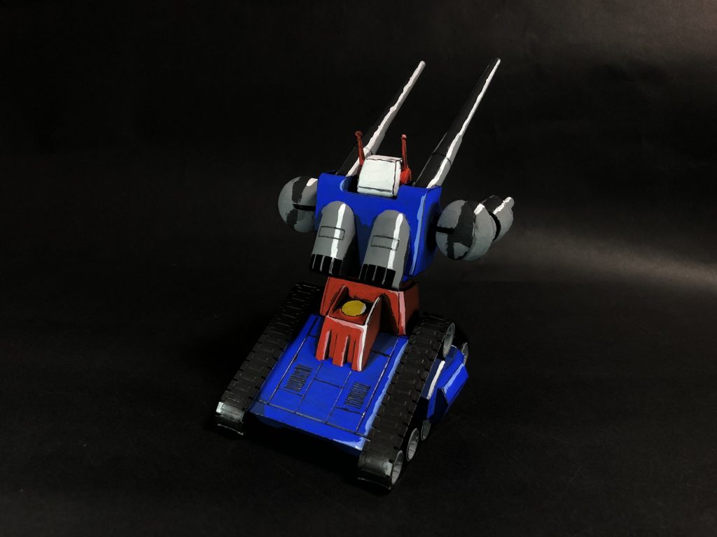 旧キット ガンタンク イラスト風塗装–4枚目/制作者：御座比良