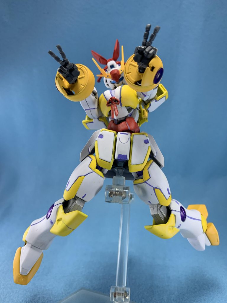 ダブルピース！

カワイイポーズといえばやっぱりピースサインですよね。
クロボン魔王からいただきました。素晴らしいパーツを作ってくれてありがとうバンダイ、マオくん…！