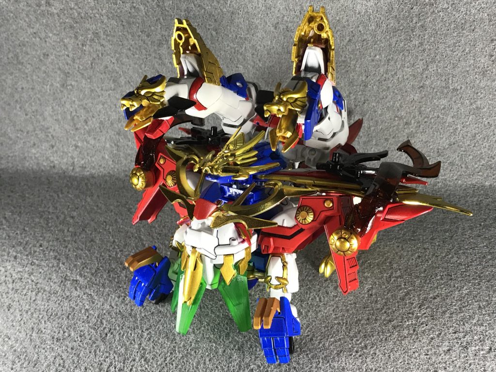 天動奥義 龍神爆進撃!
大将軍といえば天動奥義発動時の変形!急な思いつきで出来た形態でしたが様になってるかなと。