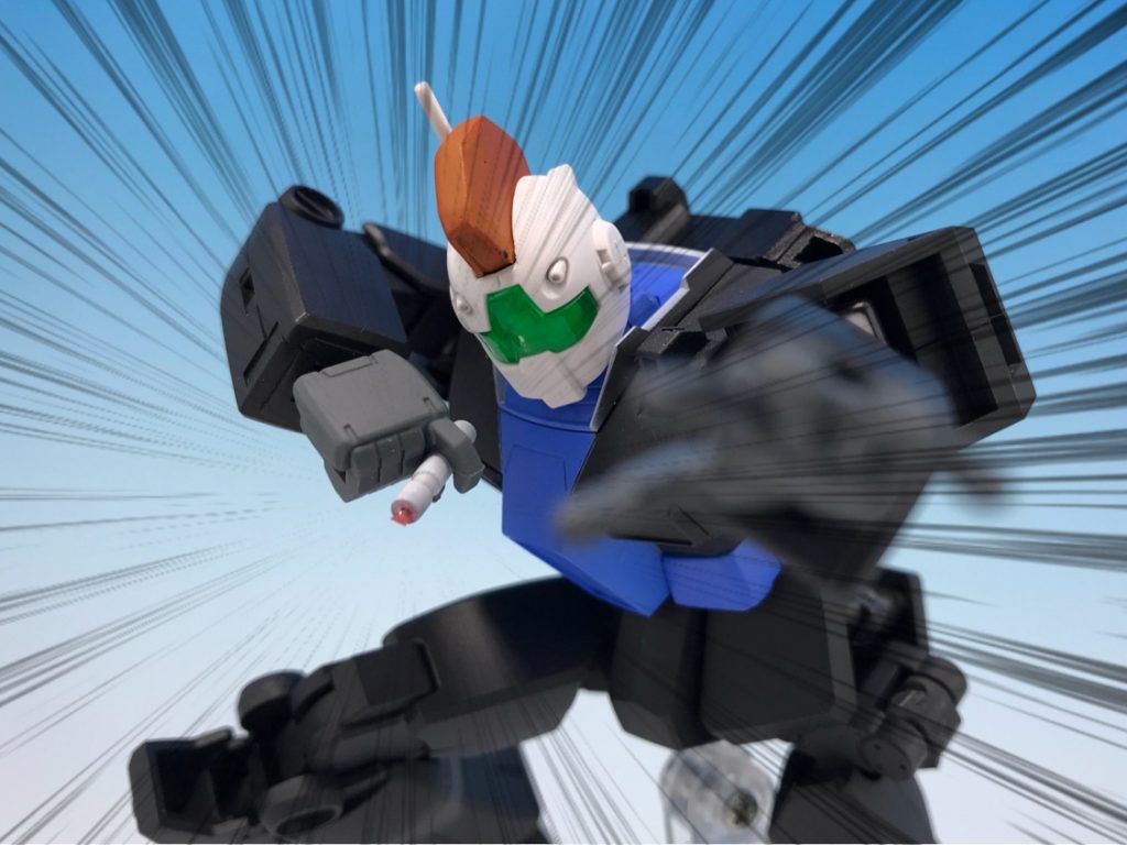 ## ビーム根性焼き！！

ジム中愛用のビームシガレットは武器にもなる！
相手の装甲にちょっとやそっとじゃ消えない焦げ跡を残すという、異常なリーチの短さに見合わない*驚愕の威力*を誇るぞ！