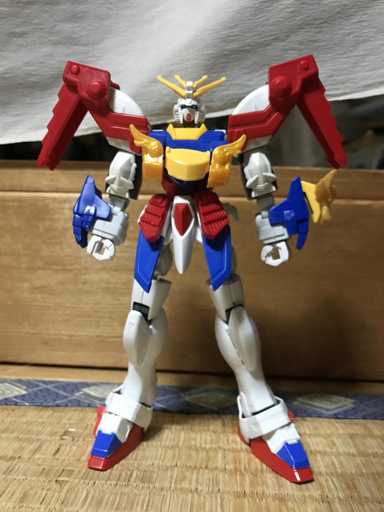 HGゴッドからパーツを取りながら仮組み、まだグラグラな状態