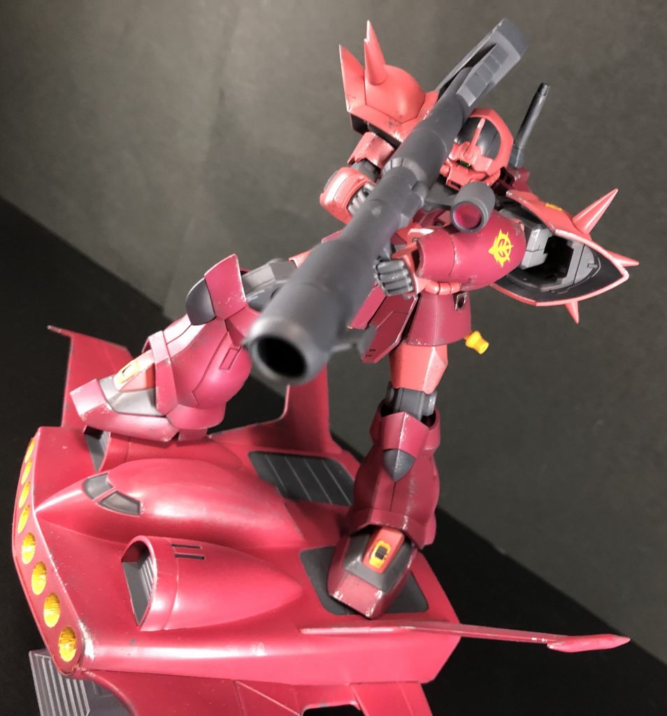 ドダイに乗りながら。左足の所に磁石を入れているのである程度落ちにくくしています。