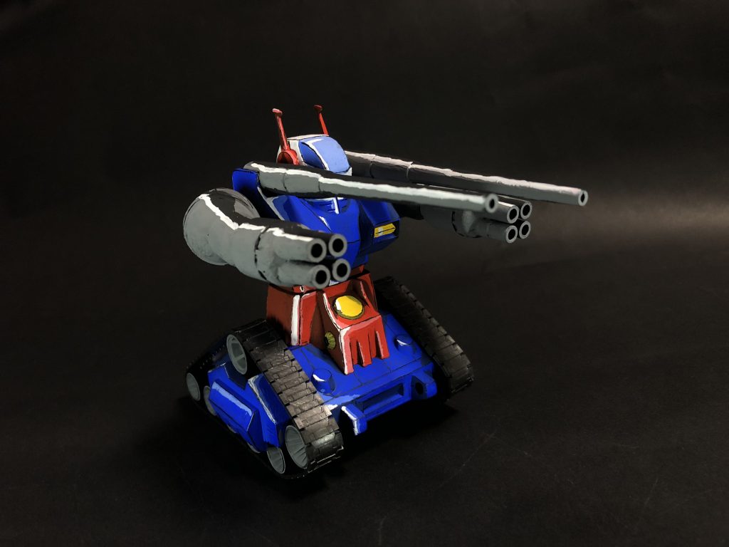 旧キット ガンタンク イラスト風塗装–5枚目/制作者：御座比良