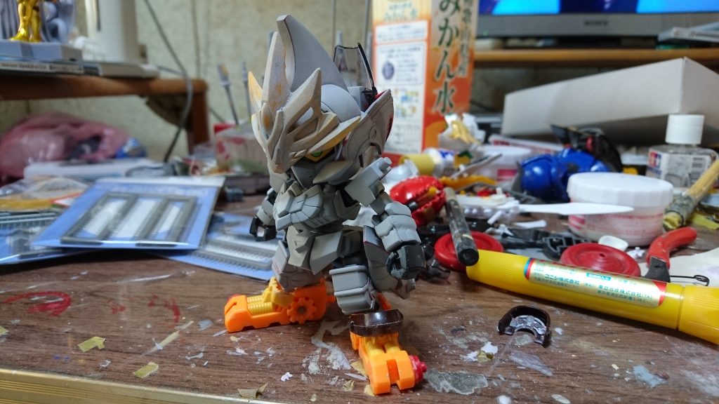 基本的にはミキシングです。どうにもならないとこに少々パテを使った程度です。