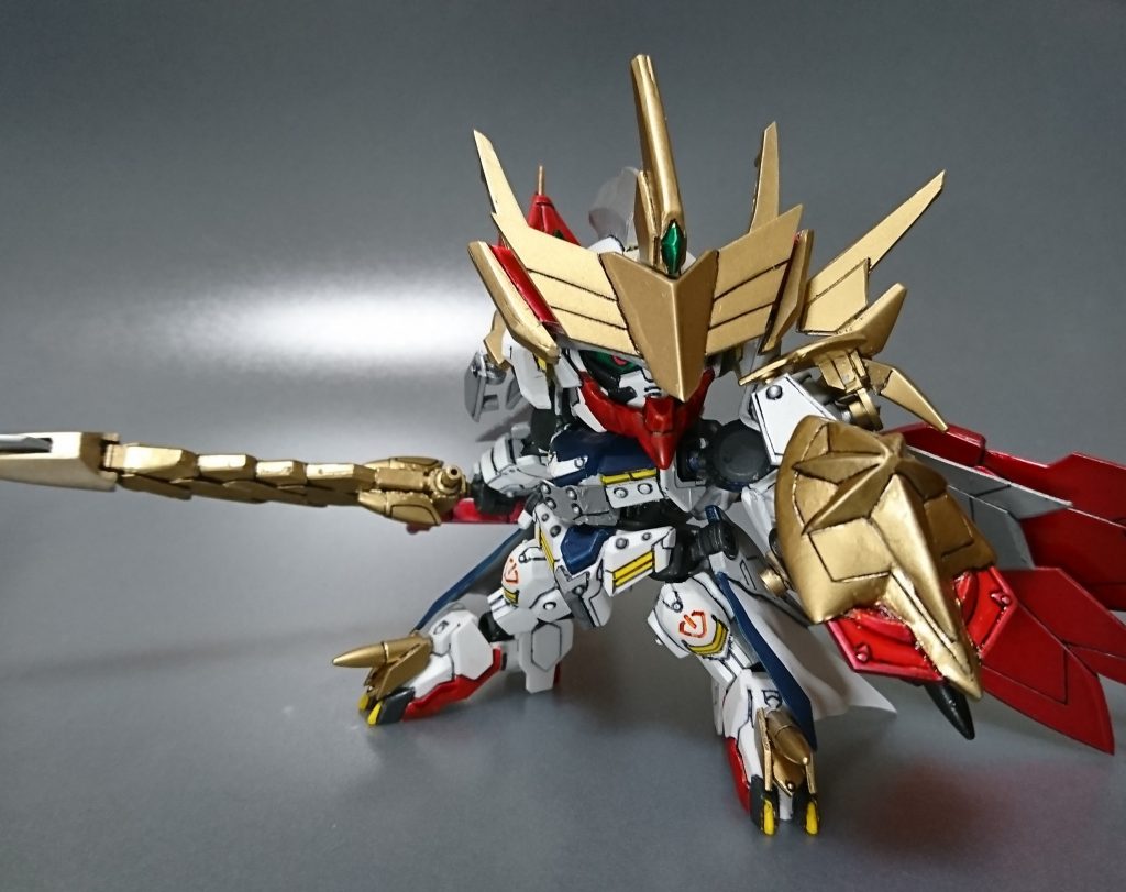 前回投稿した騎士バルバトスがエクスワイバリオンを着ることをコンセプトにしました。