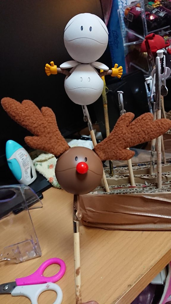 赤鼻は画ビョウを使っています。
何気にお気に入りです(笑)