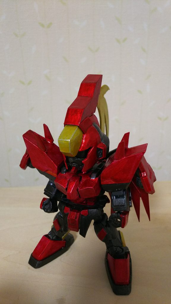 フロントビュー、旅の格闘家ということで普段はガンダムであることを隠して旅をしている感じで、本人は目立ってないつもりだけど、知ってる人にはかなり目立っているという