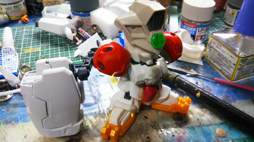 製作途中写真。まだSDコンの開催が決まる前。（IBA編の全体構成を考えた後）試行錯誤の繰り返しでした。