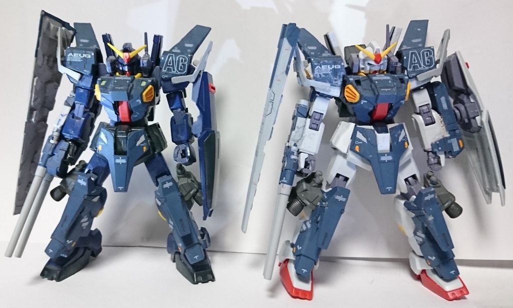 塗装前のＨＧＵＣベースとＨＧリバイブベースのＦＡマークⅡ