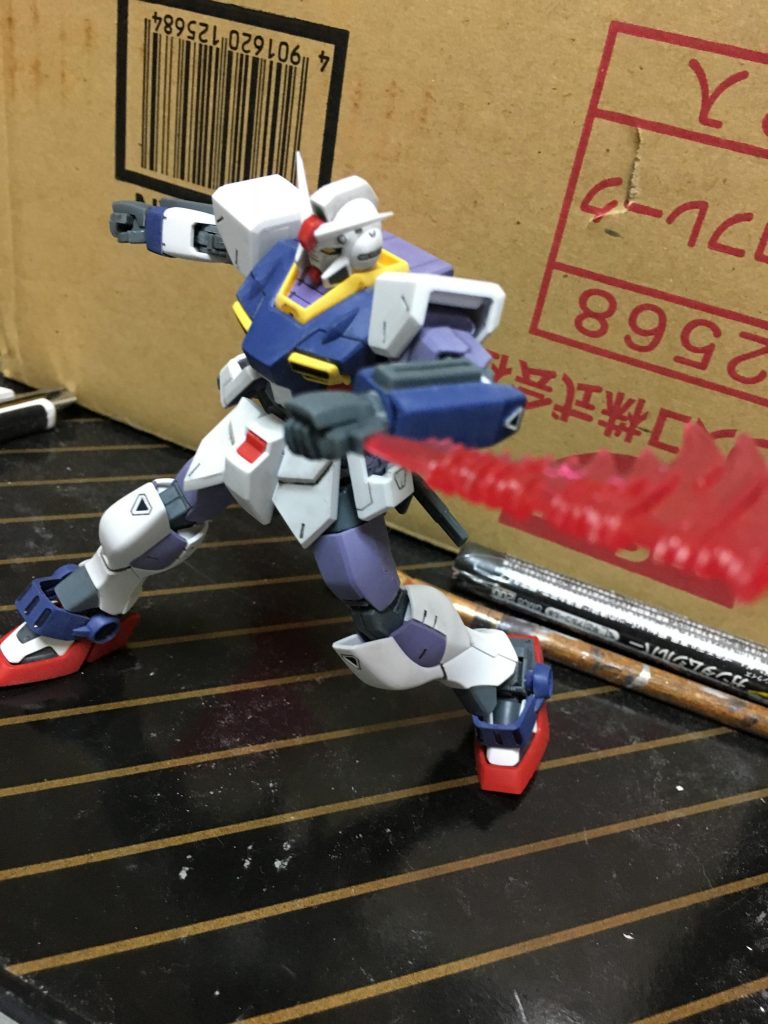 パチク組み後墨入れと1回めのつや消しをした状態がこちらです