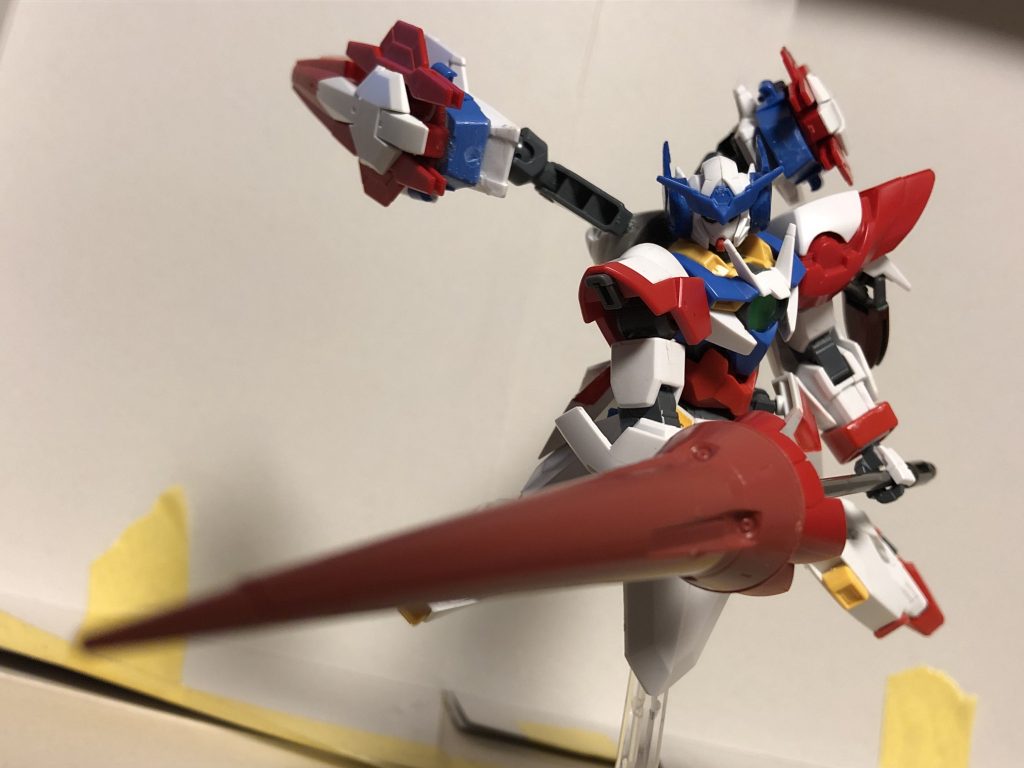 主武装のGNランス。機能はジンクスⅢのと同じだけど柄を長くしているのでリーチが広くなった。