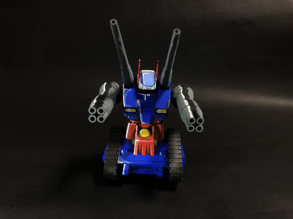 旧キット ガンタンク イラスト風塗装–3枚目/制作者：御座比良