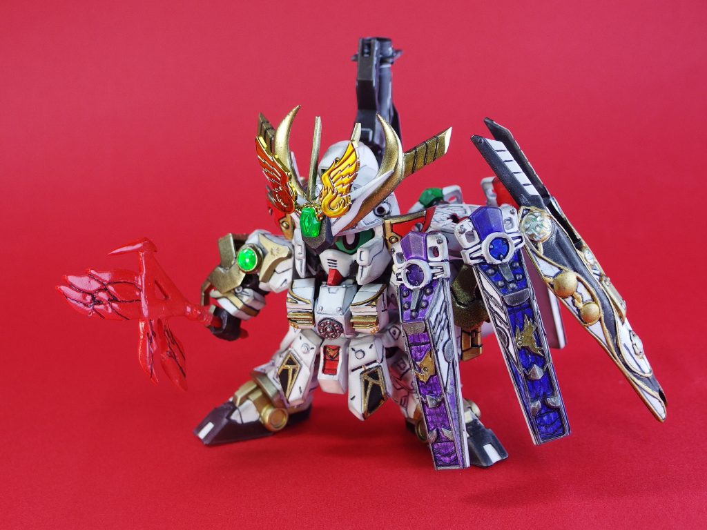 フル装備形態は”四獣王の四盾”と
天地雷武の力を宿す”光輪の盾”を身に着ける
防御に特化したもの