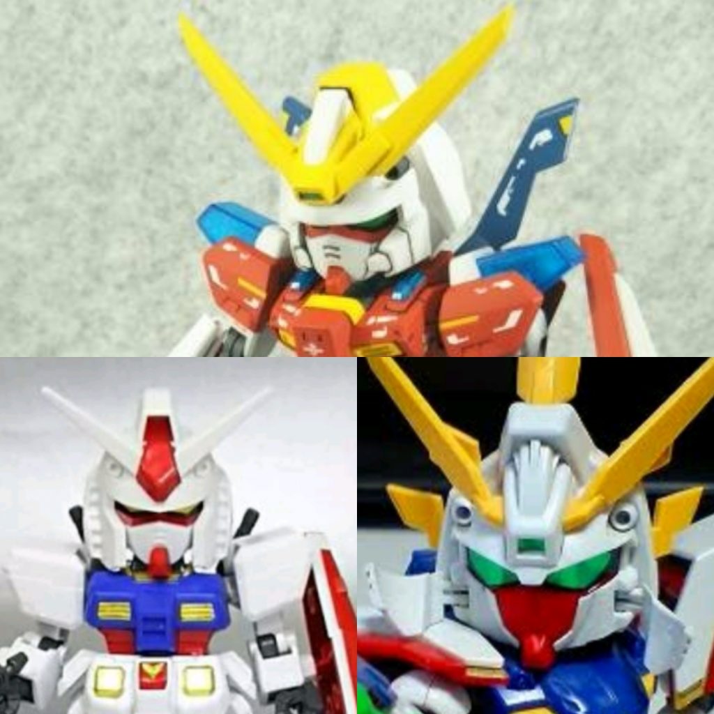 頭のはSDEXのガンダムとSDシャイニングのミキシングで製作