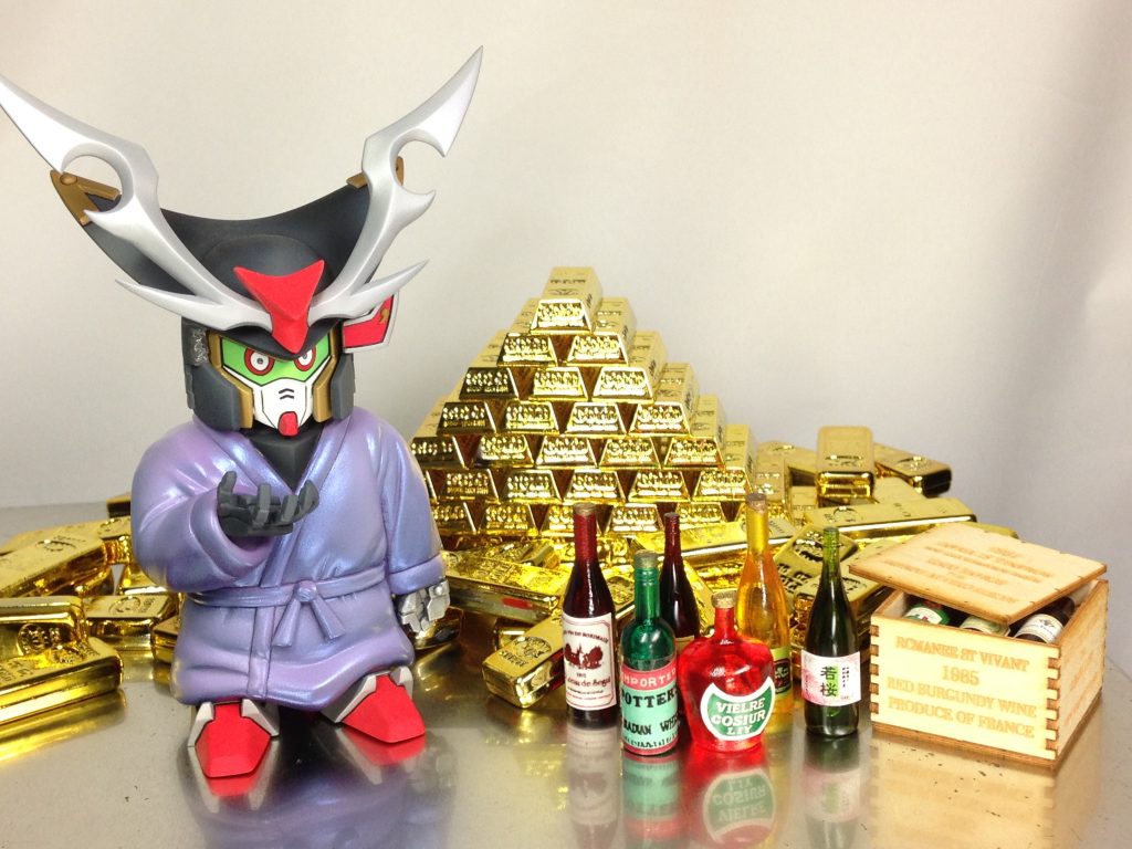 ｼｬﾁｮｰの金で飲むワイン(麦茶)はうまい