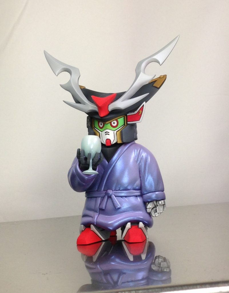 バスローブは重ね塗りでマジョーラ風に高級感を