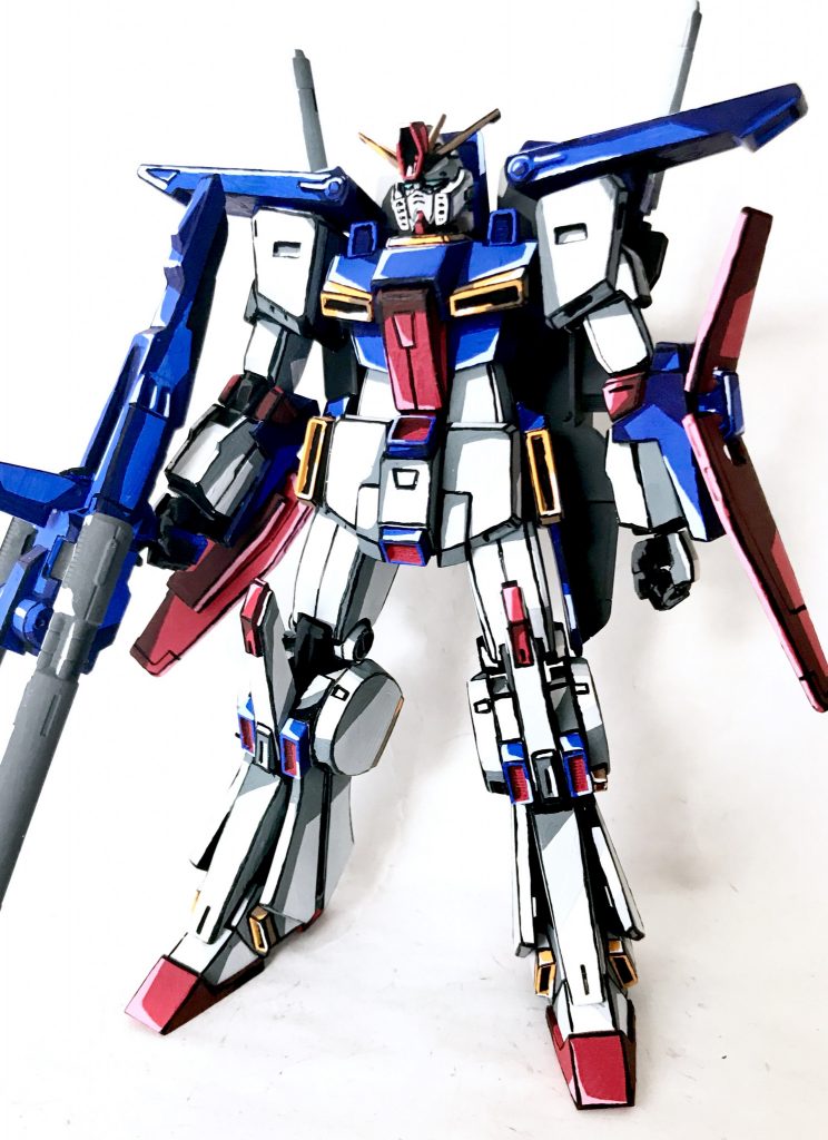 1/144 ZZガンダム アニメイラスト風–2枚目/制作者：@j_gunaka