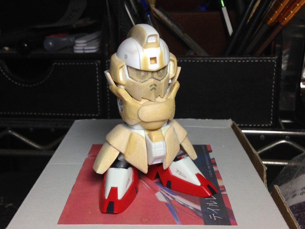 顔はGジェネF91をベースに幅増し