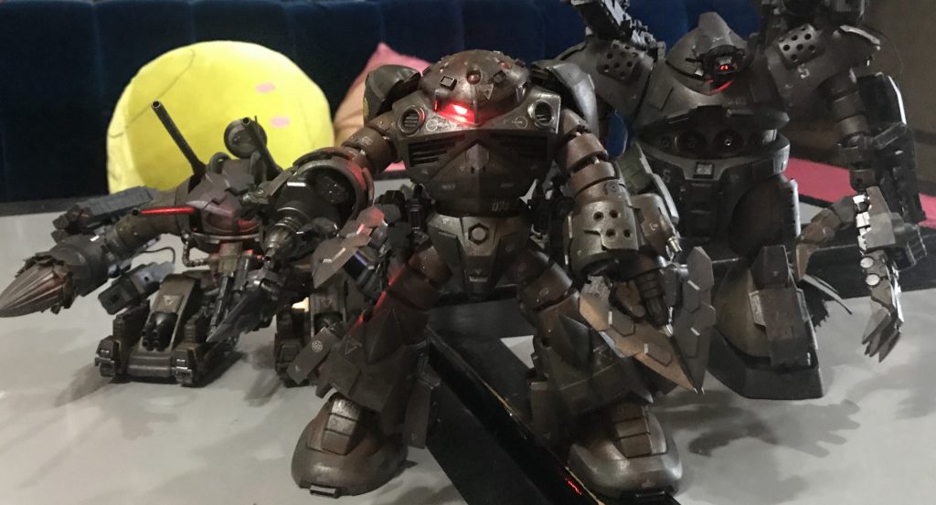 ズゴック、ゴックとの3ショット。