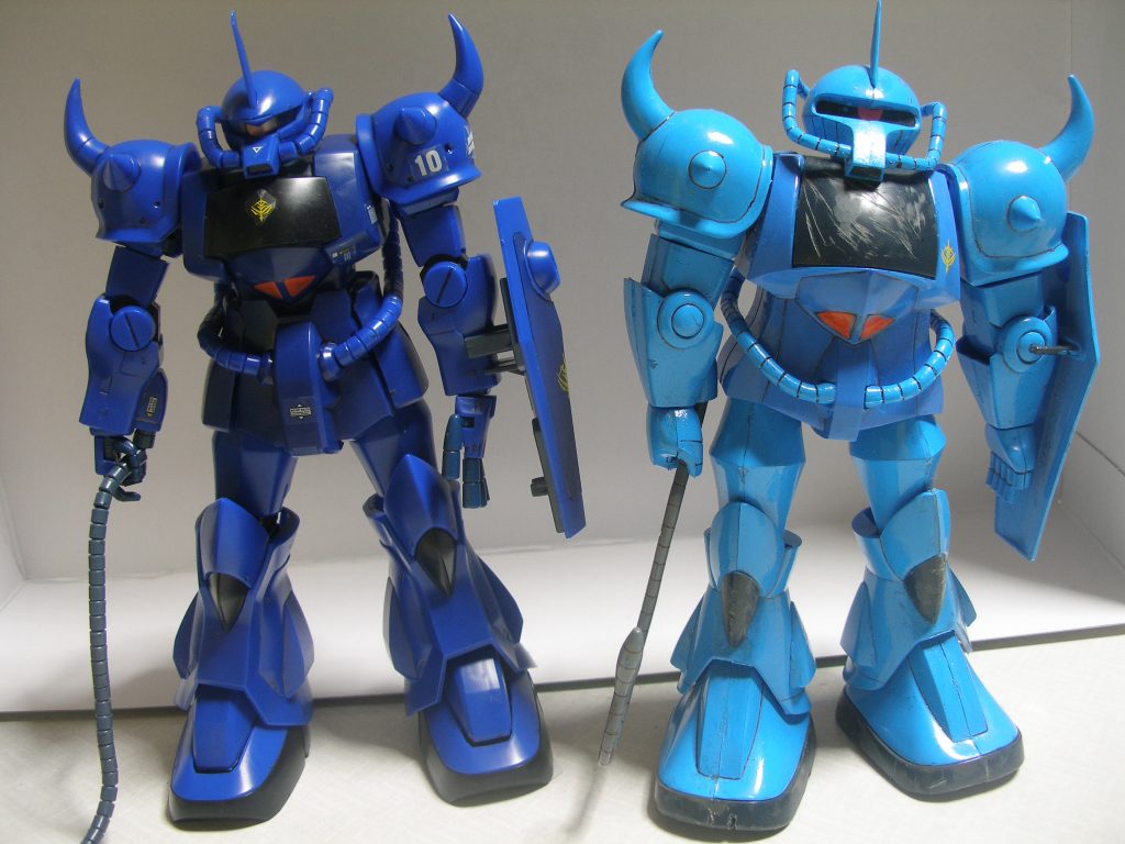 MGグフVer.1.0との比較。